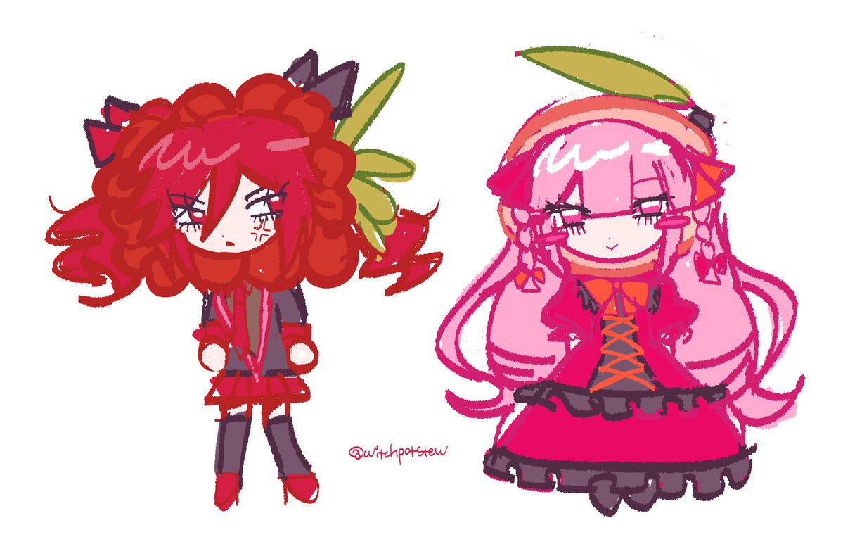 witchpotstew's tweet photo. raspberry rouge !!!!!!! and i gave her a friend so she wont be lonely. #whnoc #witchsheart #witchsheartrouge #witchsheartzizel https://t.co/ResFSazpyk