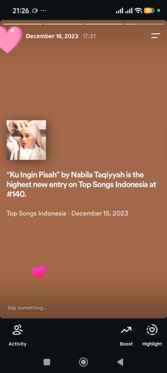 akuhanyaaku24's tweet photo. pas tau TSH masuk dan langsung ke 163 keinget kisah yg dulu aku ikut ngehype jugaaa. sampe buka akun fangirl buat ngecek😅 dulu kisah posisi pertama di 140 streams 165k+ 

sekarang TSH pertama di 163 streams 202k+ 
ada harapan besar disini🥹🔥 https://t.co/pL9eMl83nM
