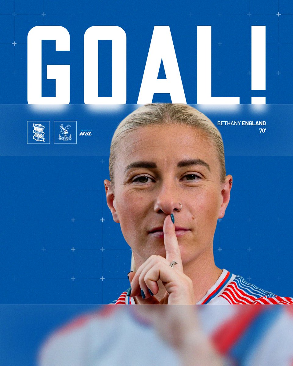 cpfc_w's tweet photo. Bethany England draws us level 🔥

🔵 2-2 🦅 https://t.co/K5gvP6IcoA