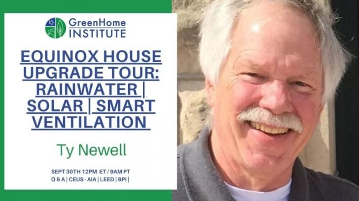 PAGreenbuilding's tweet photo. Equinox House Upgrade Tour, a #free webinar: #Rainwater, #Microgrid, Smart #Ventilation, September 30, 12pm ET https://t.co/QmLuZm21es #GreenHomeInstitute #GreenBuildingTour #homes #health #water #indoorairquality #IAQ #netzero #EVs #design #sustainability #greenbuilding https://t.co/JTeQ8R49up