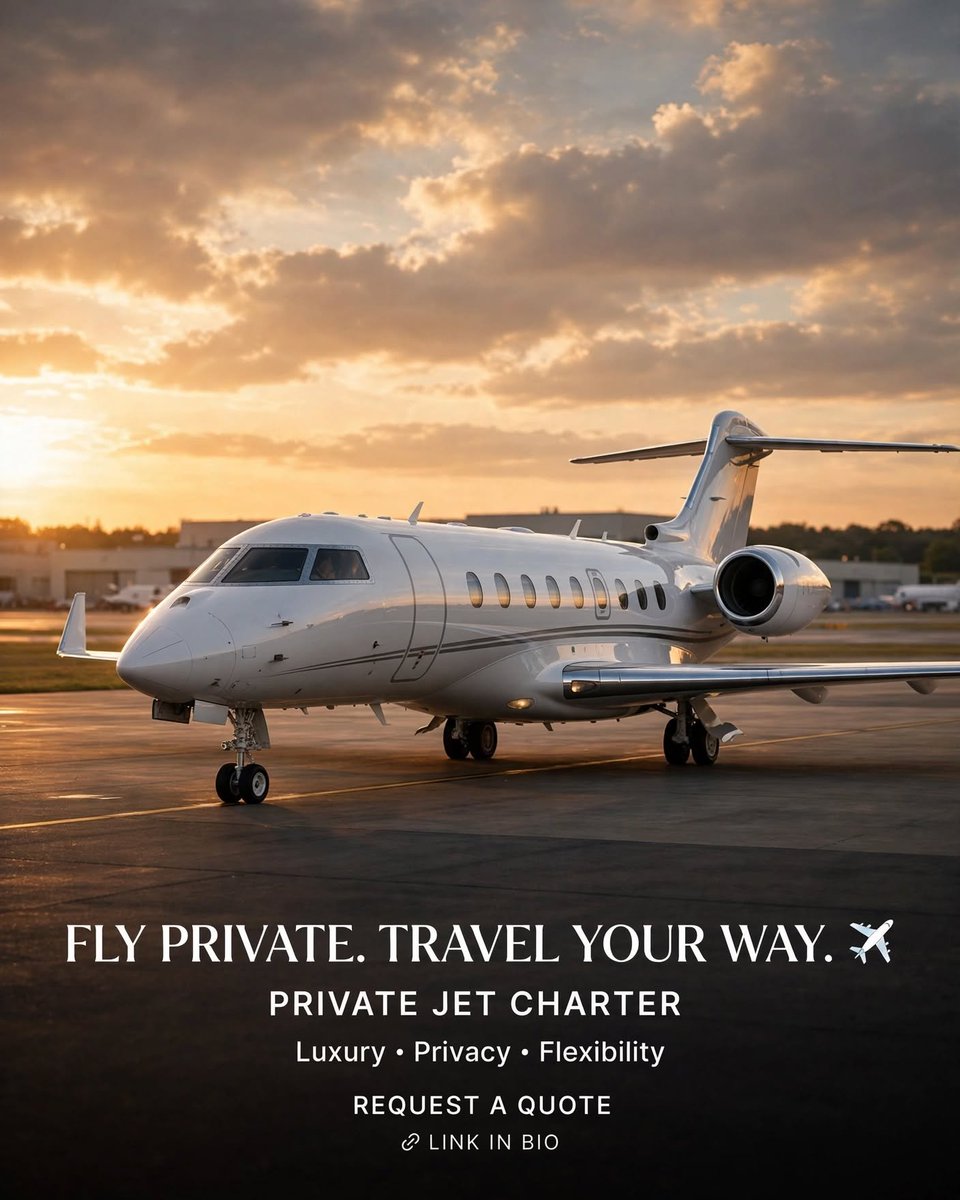 jetbookinghub's tweet photo. Your destination is important. So is how you get there. ✈️✨

Private jet charter gives you the freedom to travel with more privacy, comfort, and flexibility. From business meetings to unforgettable getaways, make the aircraft part of the experience. 🌍

⏱️ Save valuable time
💺 Travel comfortably
🔒 Enjoy privacy
🌎 Fly on your schedule

📩 Ready for your next journey?
🔗 Link in Bio — Request a Quote

#USA #UK #Canada #Australia #UAE #SaudiArabia #Germany #France #Italy #Spain #Switzerland #Singapore #Japan #India #Mexico #Brazil #SouthAfrica #NewZealand #PrivateJet #PrivateJetCharter #JetCharter #PrivatePlane #CharterFlight #PrivateAviation #BusinessAviation #LuxuryTravel #ExecutiveTravel #VIPTravel #LuxuryAviation #Aircraft