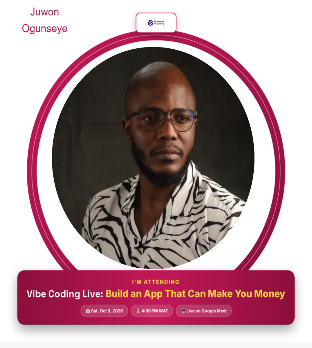 SynwaveAcademy's tweet photo. 🎁 GIVEAWAY: Win a @Candleweb_AI  token worth ₦100,000 TO VIBE CODE YOUR OWN app

How to enter:
1️⃣ Get your Vibe Coding Live DP: https://t.co/HuHkiLBq2q
2️⃣ Share it on your page
3️⃣ Tag @SynwaveAcademy and @ChainCoop in your post
4️⃣ Tag 2 friends in the comments https://t.co/Qdlnlz5HUY
