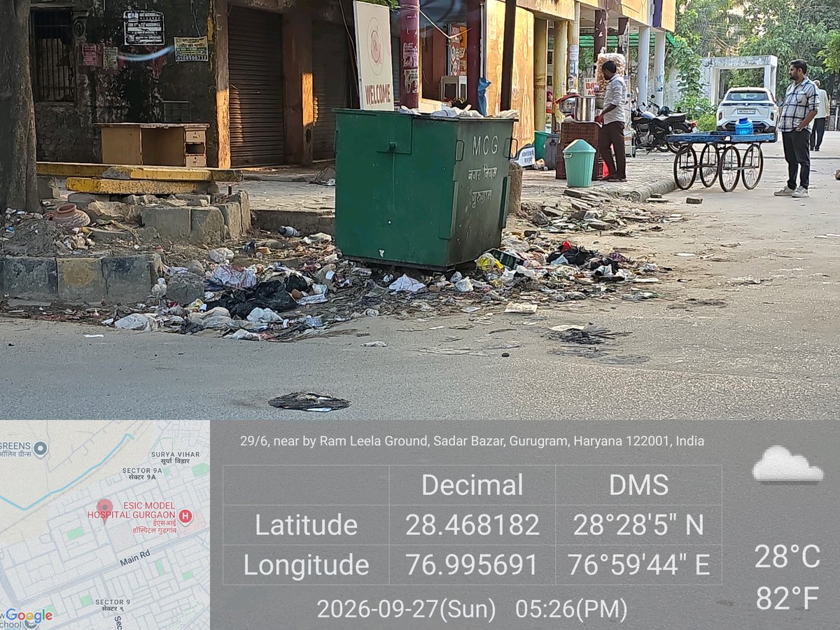 RWAGURUGRAM's tweet photo. Sanitation in Gurugram has completely failed . HSVP sectors and Planned colonies are looking like slums. ( The image is from sector 9A gurugram )

Kindly make a joint committee of RWAs , councillors and municipal officers for sanitation overhaul and Better Gurugram 

@MoHUA_India @YTKDIndia @SwachhBharatGov @SwachhBharat @MoHUA_India @MoJSDDWS @cmohry @NayabSainiBJP @Rao_InderjitS @VipulGoelBJP @csharyana @DiprHaryana @OfficialGMDA @CPCB_OFFICIAL @CAQM_Official