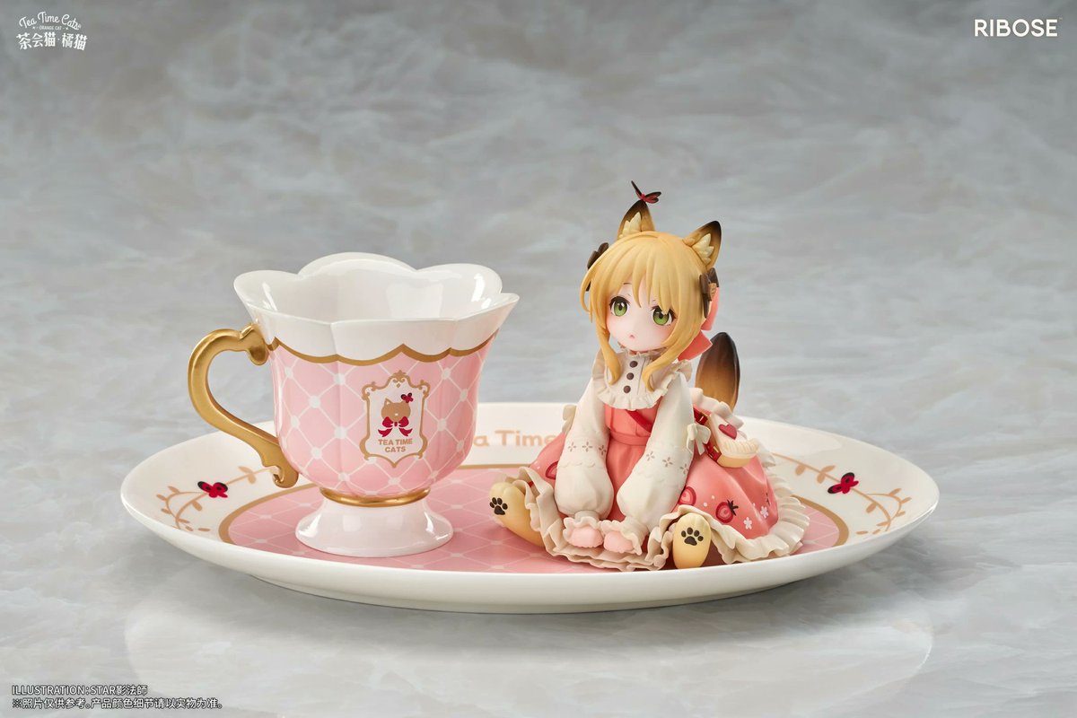 figmetooo's tweet photo. RIBOSE
STAR影法師氏イラスト
ティータイム キャッツ
ORANGE CAT
フィギュア化決定。
現地価格：約7,200円
発売日：2027年6月
https://t.co/97wH8WqrLI https://t.co/lNQ4CWm7PV