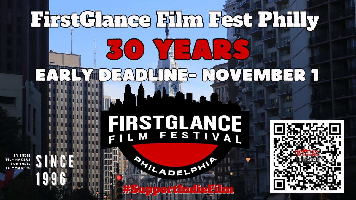 FirstGlanceFilm's tweet photo. 30th @FirstGlanceFilm #FilmFest #Philadelphia
Features
Docs
Shorts
Webseries
Student Film
Animation
International
Enter Early and Save!
https://t.co/2R8SKsbCcP #FGPA30 #SupportIndieFilm #Filmmaking https://t.co/eaHQlnt2Cy