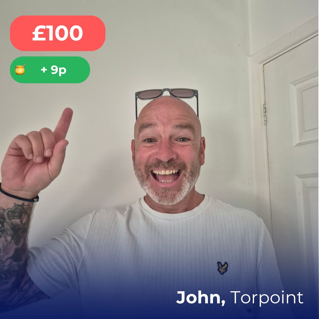 pickmypostcode's tweet photo. 💰 Say congrats to John, who won £100.09 in August! 🎉

🥳 He said he was so happy to win and plans to spend the winnings on his garden!

👉 Sign up for FREE today at https://t.co/OKFVoPGeQG!

#Winner #Money #Free #Congratulations #win #freemoney #winmoneyonline https://t.co/3bHTlvGFAY