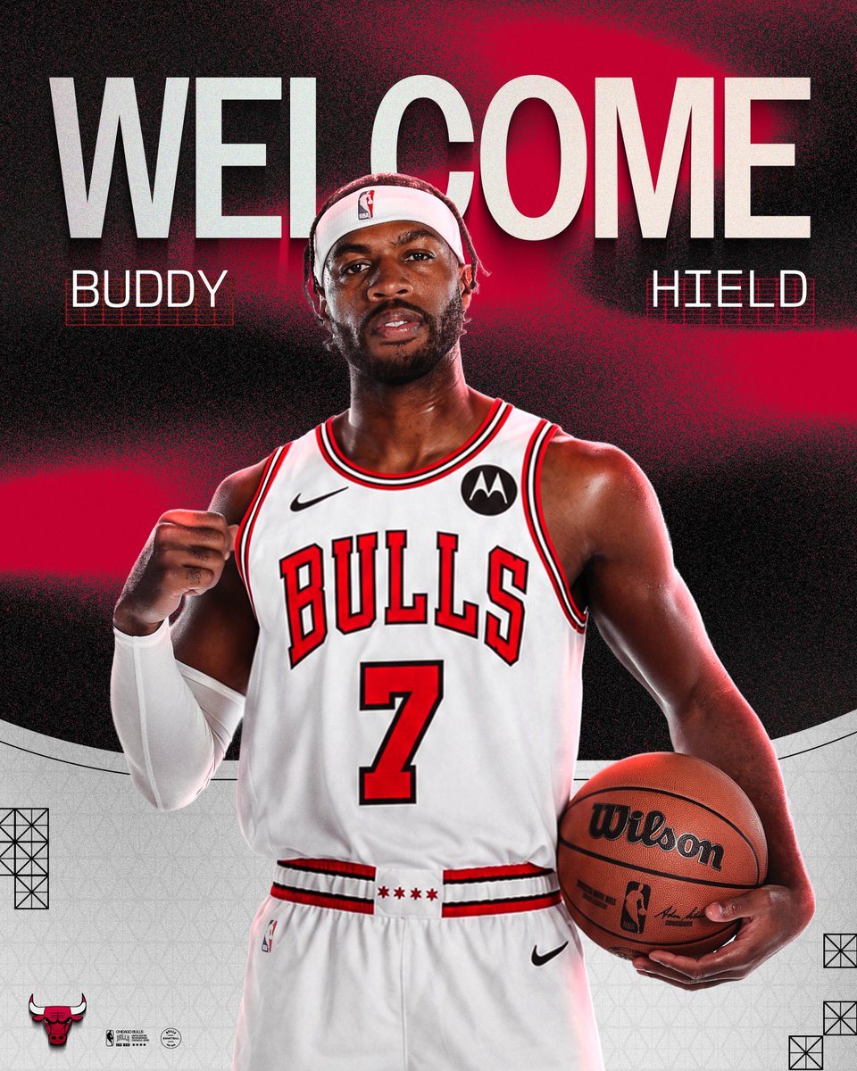 chicagobulls's tweet photo. Welcome to Chicago, @BuddyHield! 

Buddy will wear No. 7️⃣ https://t.co/UlVAUyfVVm