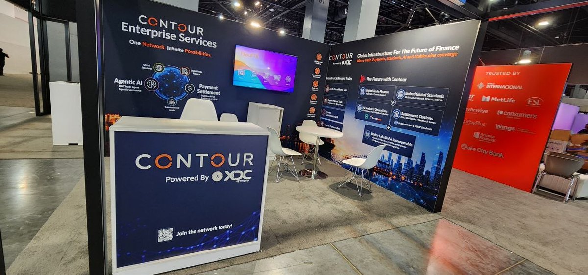 contourtrade's tweet photo. One more day for #SibosMiami
Our stand is taking shape for @Sibos, held at the Miami Beach Convention Center in Miami, USA.
From 28 September to 1 October, visit @contourtrade at Discover Stand DISS43 to talk digital trade, payments, global standards and AI.
Coming to #Sibos?
Book a meeting: https://t.co/WK3dYUrpGq