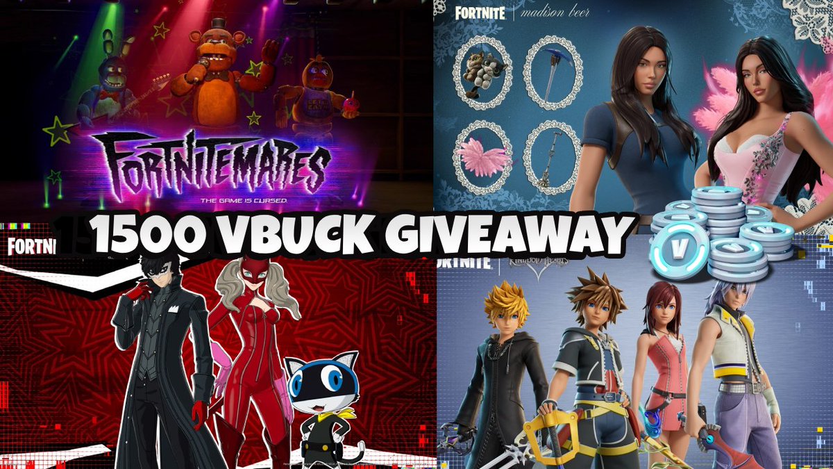 zbmello's tweet photo. 1500 VBUCK GIVEAWAY🔥
- Follow me on X
- Sub to ZBmelloPlays on youtube or follow zbmello on twitch
- Drop proof when u are done❤️
❤️+  ♻️
1 winner (1500 vbucks) 
Ends on Sunday October 4th https://t.co/RKe7FYCWHW