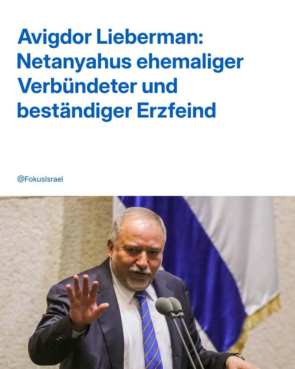 FokusIsrael's tweet photo. Wie wurde Avigdor Lieberman vom engen Vertrauten Netanyahus zu einem seiner hartnäckigsten Gegner? Warum könnten seine säkulare Politik und wenige Sitze erneut entscheiden, wer Israels nächste Regierung führt?

Die Hintergründe erfährst du im ganzen Artikel auf https://t.co/0ho5cA6tI1:
https://t.co/wbuadz8wMB

Bleib mit uns dran: Abonniere unseren wöchentlichen Newsletter für Nachrichten und Einordnung aus Israel.
https://t.co/SO3Azr5Jf3