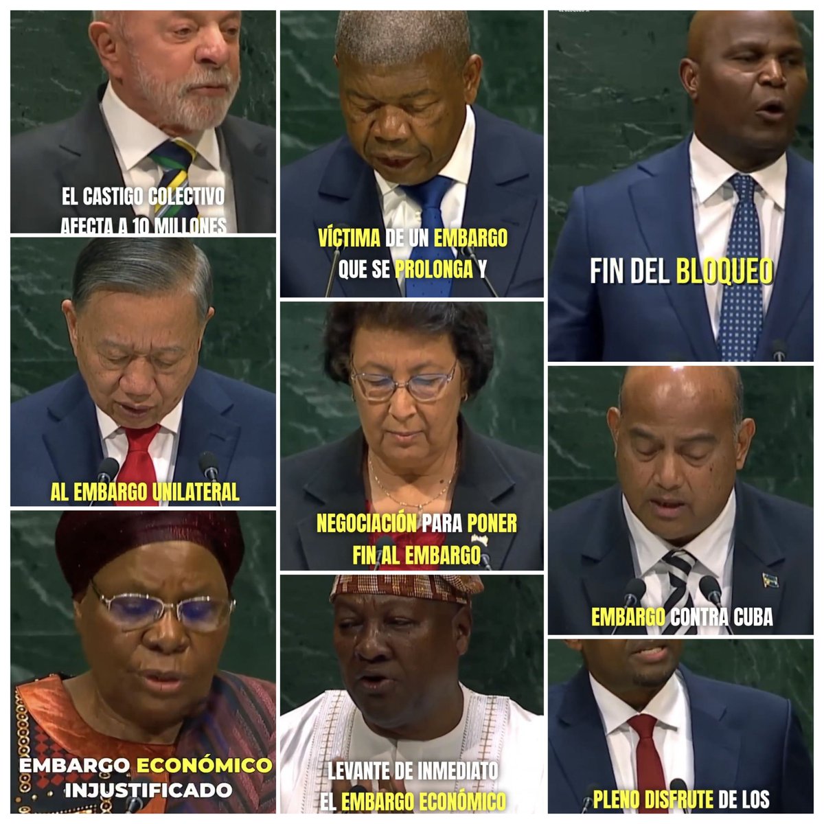 DvidTwit's tweet photo. This week the world is speaking out against the U.S. blockade vs Cuba, at UNGA.

Friends, enemies, frenemies, and even allies of the U.S. are openly calling themiedeval siege vs Cuba a BLOCKADE.

The world is with Cuba.

#CubaIsNotAThreat, the blockade is! https://t.co/hKBDjL5H7n