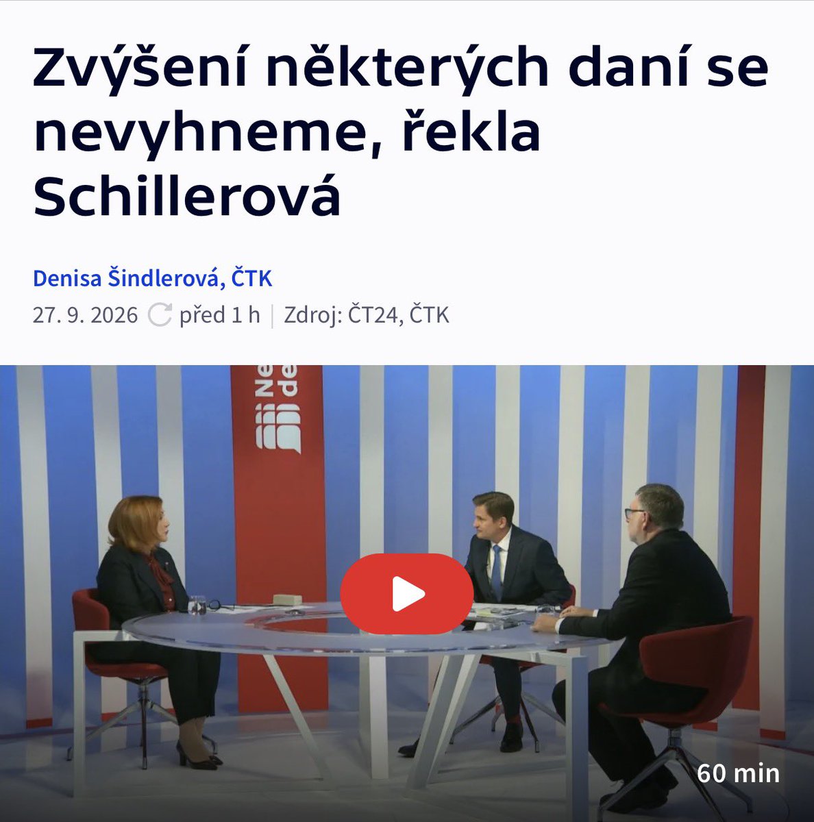 m_o_havel's tweet photo. Oceňuji upřímnost, které je obecně v hnutí ANO jak šafránu, takto před volbami, paní @alenaschillerov 👍

Nechme teď stranou, že jste slibovali něco jiného (což je tak nějak tradiční u Vás). Já bych to řekl odvážněji než Vy: Česko potřebuje komplexní daňovou reformu. A její obsah v @TOP09cz brzy představíme.