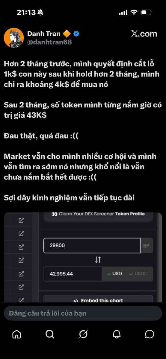 AlexB1886's tweet photo. Thằng lol @danhtran68  này xạo ke ác thật. Theo bài viết của nó là nó bỏ gần 4k mua 29800 token $BP. Nếu mà giữ đến giờ là lời 43k u. nghĩa là x10 lần TK. Từ 2 điều trên suy ra là nó mua vùng giá 0.13 đến 0.15. Nhưng cắt lỗ còn hơn 1k. Nghĩa là lỗ 75% Tk. Điều đáng nói là giá BP chưa bao giờ dump dưới 0.1. Thì làm sao để nó lỗ 75% TK được?  Mấy thằng KOL chuyên đi xạo ke kiểu này tốt nhất ae nên cho nó cút luôn.
