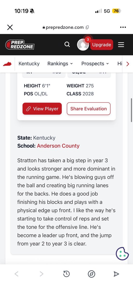 ClaytonStratto3's tweet photo. Appreciate the love from @PrepRedzoneKY ! @LippertScouting @drew_toennies @FFBallAllDay @KYFUTURESTARS @PrepRedzoneNext @ChiefSmoke10 @EliMcCann11ac @F_Huggins80 @Coach_StrickOL @CoachElfers @Steve_Wallace_2 @jaxegan_umich @Coach__McKinley @mosesk225 @coachlane9 @coachtmsj @On3 https://t.co/7HrWmTze1d