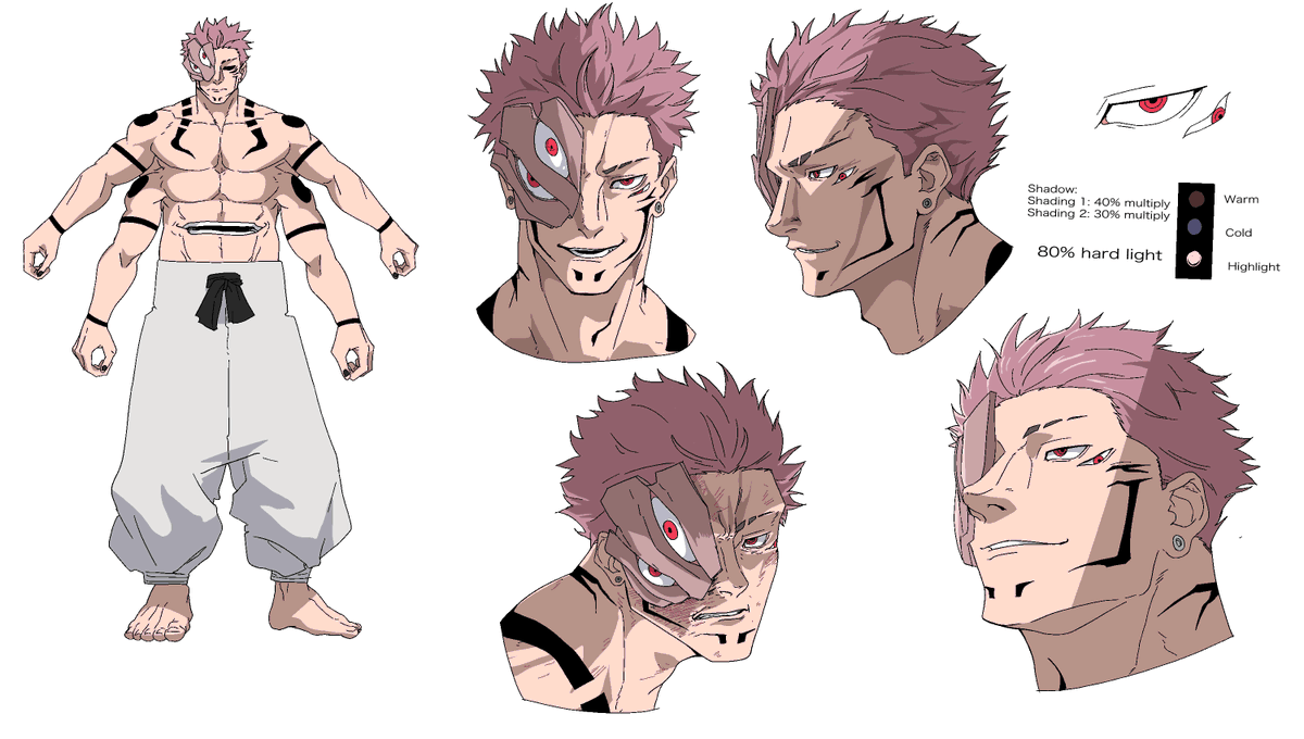 Reschan4's tweet photo. Mini reference sheet Scrap for the JJk project i left https://t.co/Az6FD3D3Wh