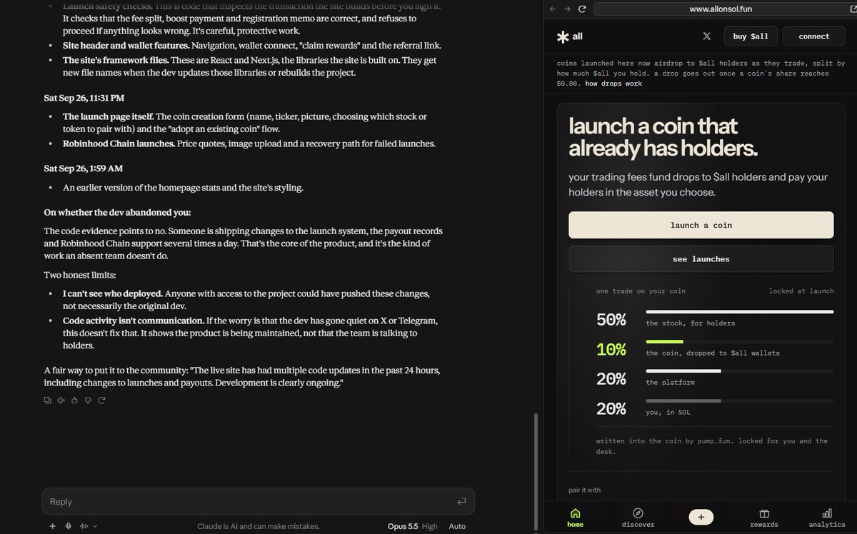 LuciferX227's tweet photo. Proof solana:ASoQZA3Dee2HU34Vwx3b5SAtTaczJtZcyx1T413nDALL @allonsolanaa  dev didnt leave us. He is cooking behind the scenes. Trust in $all.  Dev still cooking. In $all we trust. https://t.co/PpOsIJUY6G