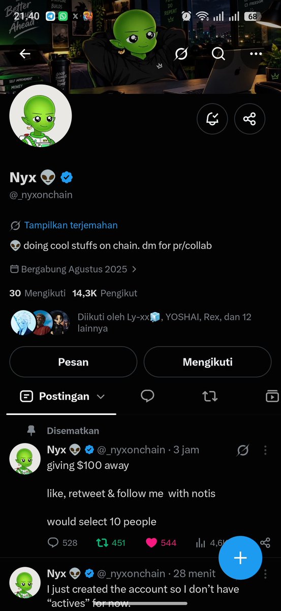 Tarinalx7n's tweet photo. @salamfvr @_nyxonchain Thanks 

CA14Auqb9ZwN9ex4cMrNg7yx1u4oNdURqbq8TY7Nc7C6 https://t.co/huIpCHxbZ7