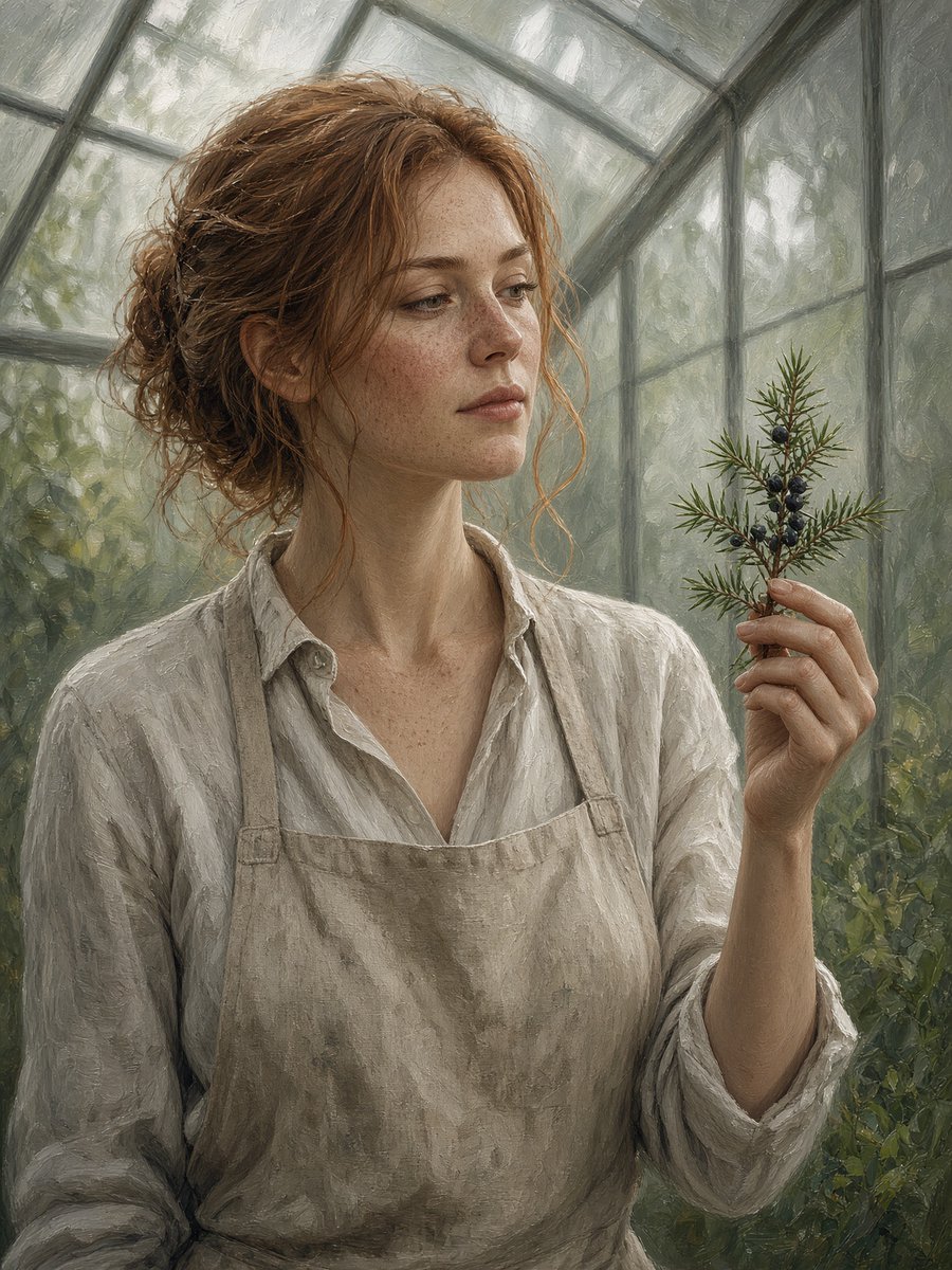 _hausoflore's tweet photo. Today’s character is Juniper Quill — Botanist.
Launching on @CyreneAI 

CA : 0x84B049326555250B5Fe3843fe37fe38AaEE853d4

Glasshouse fed by the town’s lies. Six years pretending she can’t read. A new shoot just called the bluff.

“Every plant in here started as a lie somebody told. I just keep them watered.”

Release the character. Let the world write it.