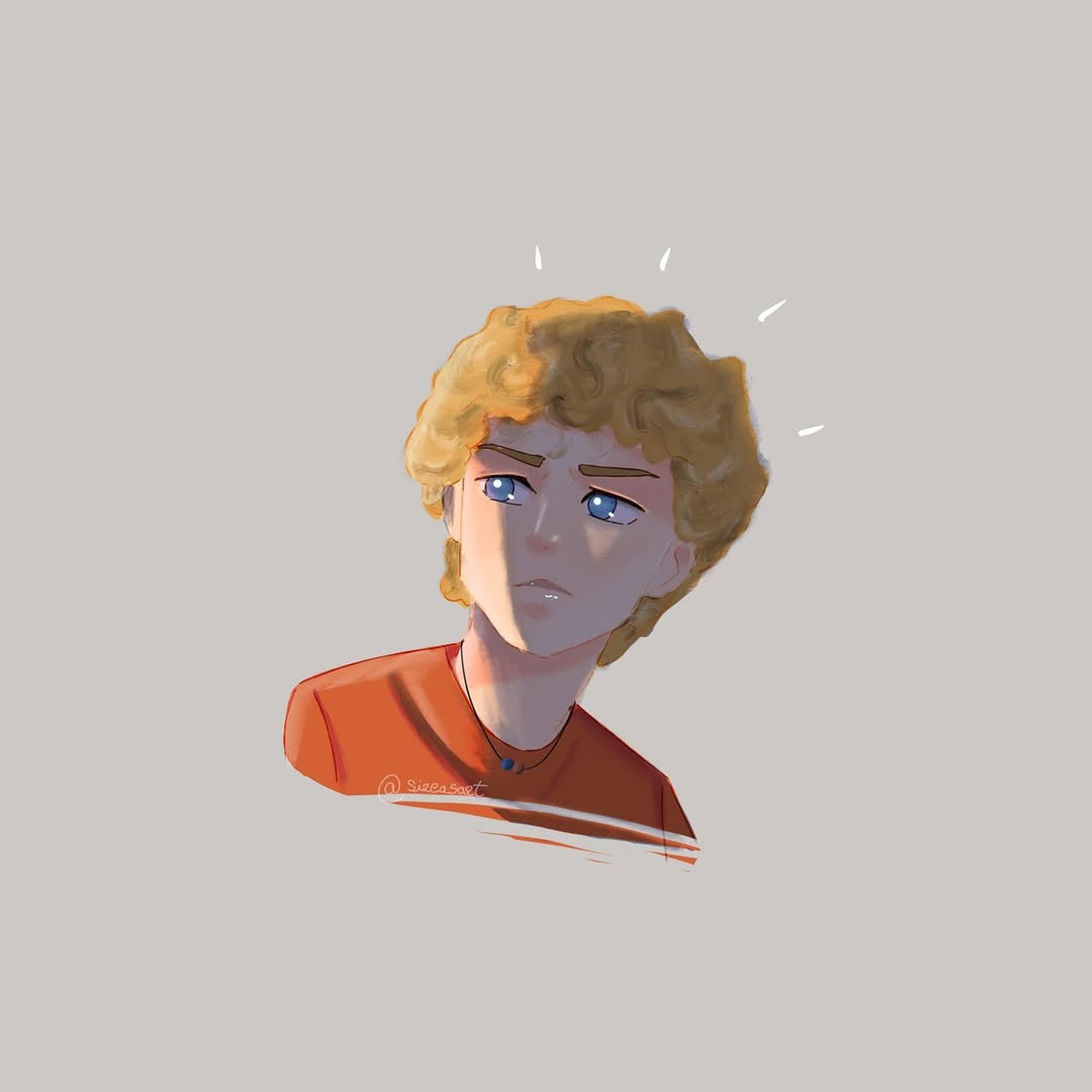MarinMutocr's tweet photo. I’m so excited for the Percy Jackson series premiere tomorrow that I had to sketch the trio! https://t.co/RpoziewMXs
