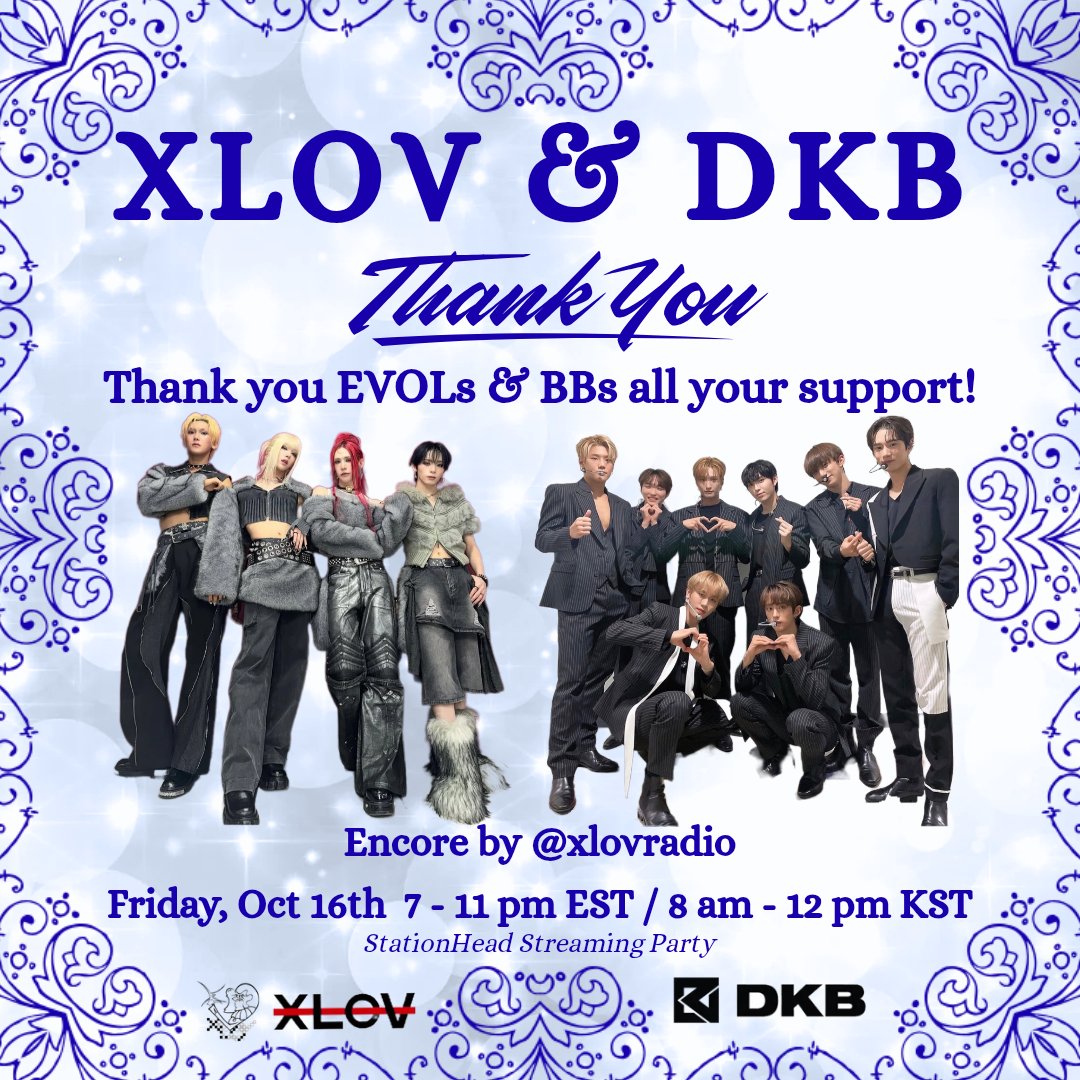 AhjummaAlley's tweet photo. A special THANK YOU to all #Evols &amp; #BBs who support these amazing artists. 

I will host an encore stream of our collab with @DKB_Streaming on 

https://t.co/6o2KO7iR9i
Friday, Oct. 16, 7-11 pm EDT. 

*Mind the Time Zones*

Please follow DJ accounts for On Air notifications 🙏 https://t.co/sTDh0yegOq