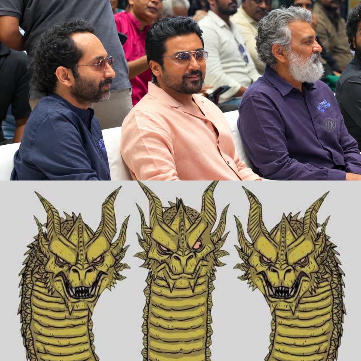 Harith_offl's tweet photo. Can you even imagine the level of destruction if this trio happens for a movie? 🥵🔥

#Fafa #TheOneSuriya #SSR https://t.co/RgHCnLZvj8