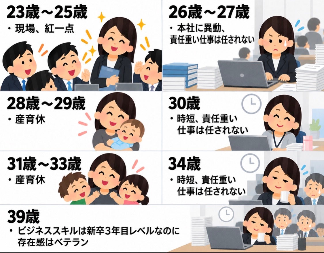 KenTana2020's tweet photo. 大企業でお局様ができあがるまでの流れ https://t.co/tWkeAq2nyO