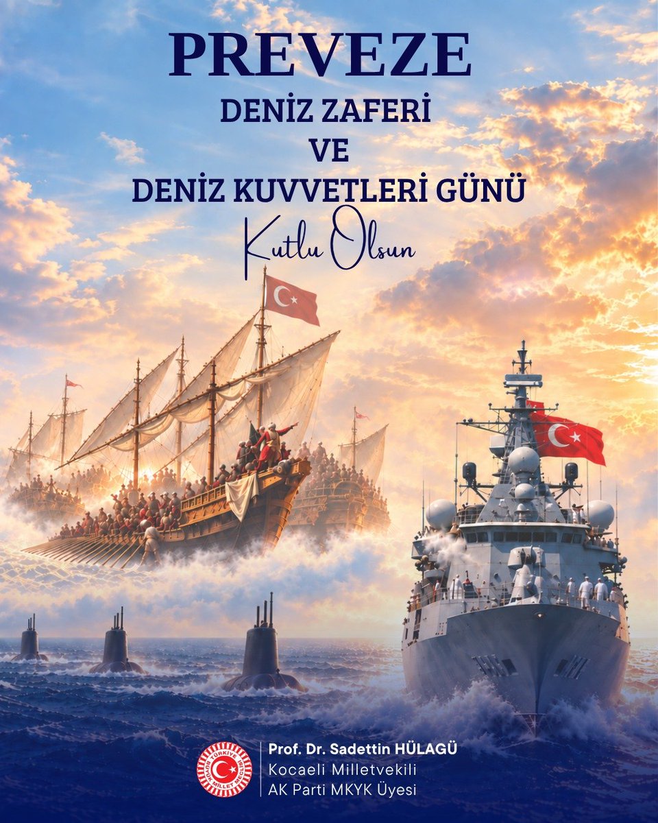 ProfDrHulagu's tweet photo. Türk denizcilik tarihimizin en şanlı zaferlerinden biri olan Preveze Deniz Zaferi’nin 488’inci yıl dönümünü kutluyorum.

Kaptan-ı Derya Barbaros Hayreddin Paşa ve kahraman leventlerini rahmet ve minnetle yâd ediyor; Mavi Vatanımızın güvenliği için fedakârca görev yapan Deniz Kuvvetlerimizin tüm mensuplarının Deniz Kuvvetleri Günü’nü tebrik ediyorum. 🇹🇷