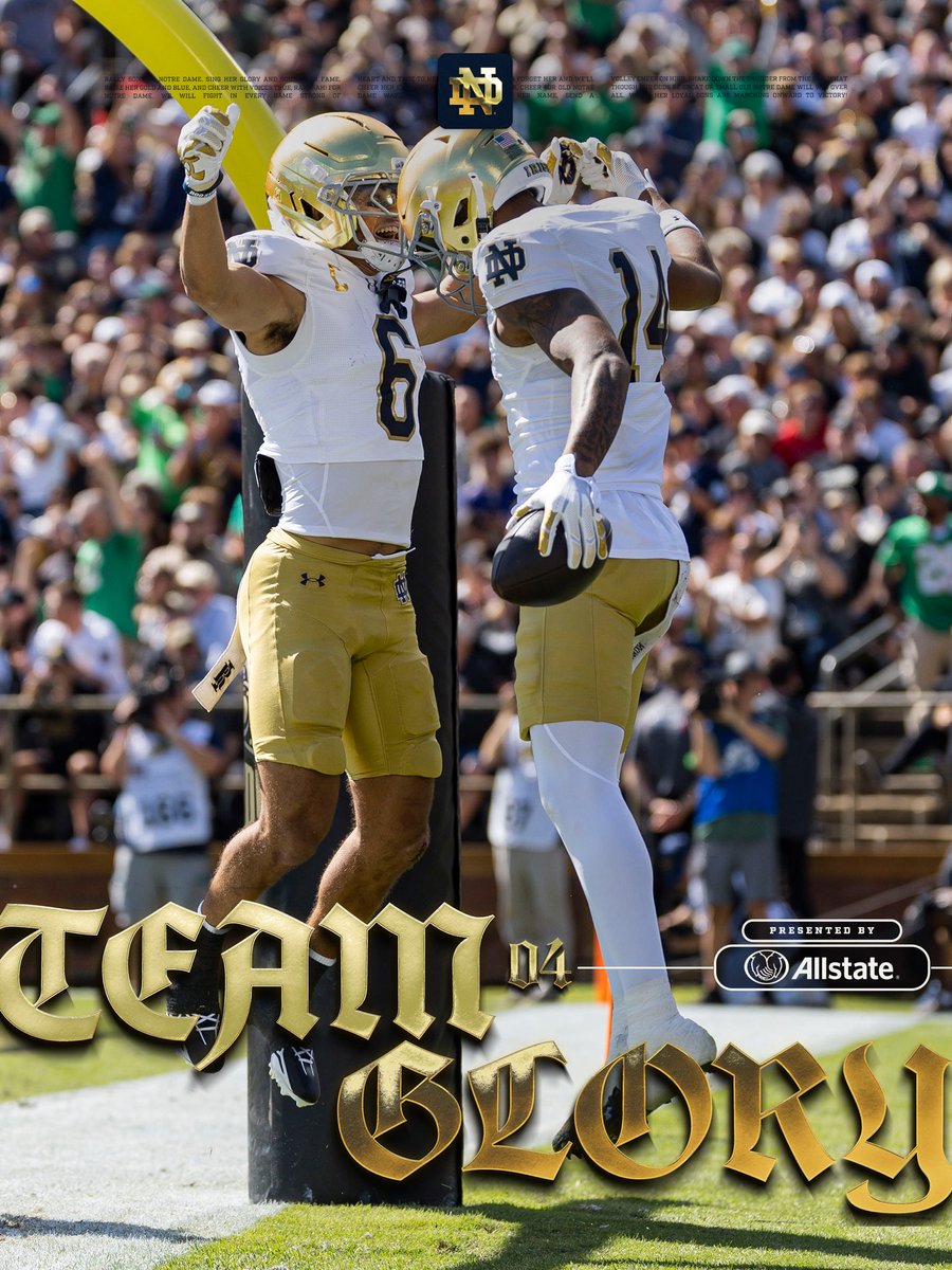 NDFootball's tweet photo. Winning with your brothers is fun! ☘️

#GoIrish☘️ https://t.co/bOlWTpWKqB