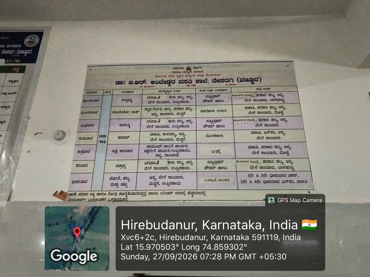 788Dbrars's tweet photo. Dinner served as per Menu @kreisemahithi @Captain_Mani72 @shobhana_88 @DswBgm @EdKreis#Social Audit- SWD Meals
#Social Welfare- Karnataka https://t.co/02YNSzinzs