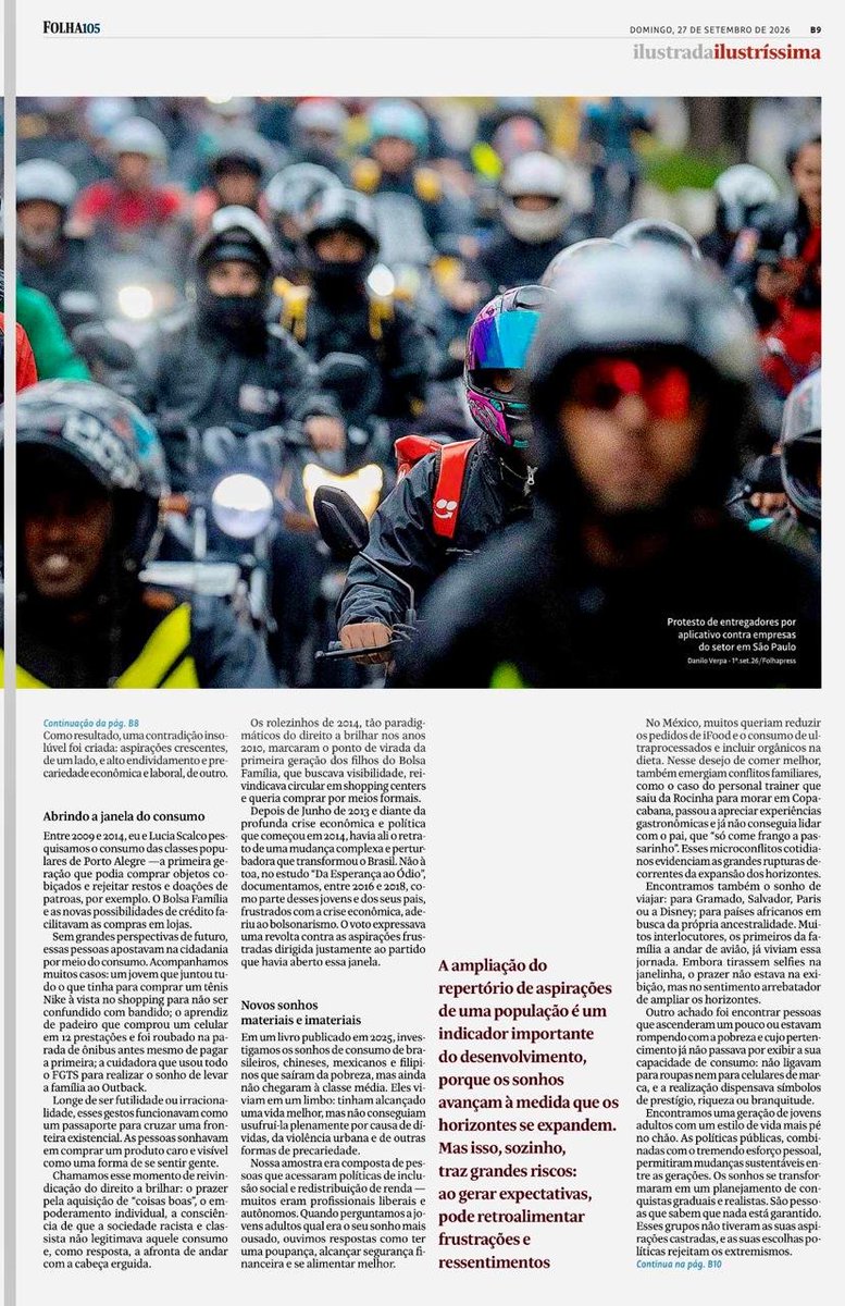 elida_graziane's tweet photo. Melhor leitura que fiz nos últimos dias. Recomendo fortemente este texto da Rosana Pinheiro-Machado publicado hoje no caderno Ilustríssima da Folha https://t.co/v9LJTSpREH