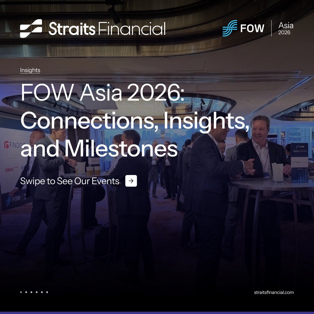 StraitsFinance's tweet photo. A look back at FOW Asia 2026 in Hong Kong.

It was a valuable opportunity to connect with clients, partners, and industry peers, exchanging perspectives on the developments shaping the financial markets, and celebrating two award wins for Straits Financial Group.

Thank you to everyone who joined us and made the event a memorable one.

#StraitsFinancialGroup #FOWAwards2026 #FinancialMarkets #Derivatives
