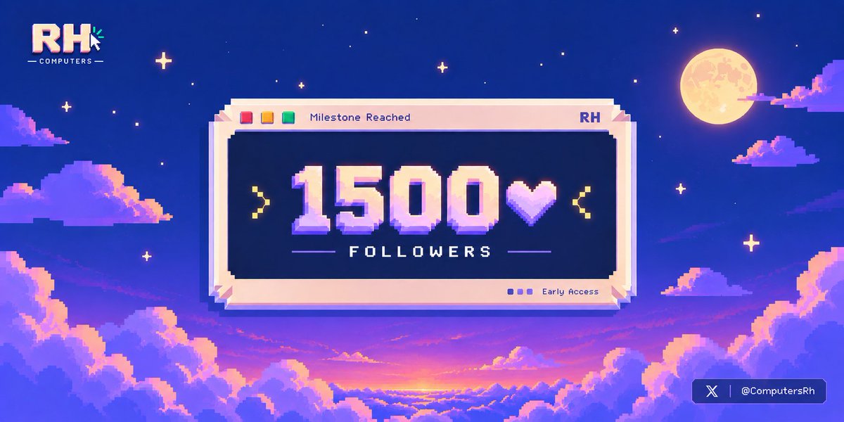 ComputersRh's tweet photo. 1,500 followers in 24 hours.
Truly grateful for all the support so far. 💜

Big week ahead.
New game details, early access, and our first collabs. https://t.co/w17CBXYceV