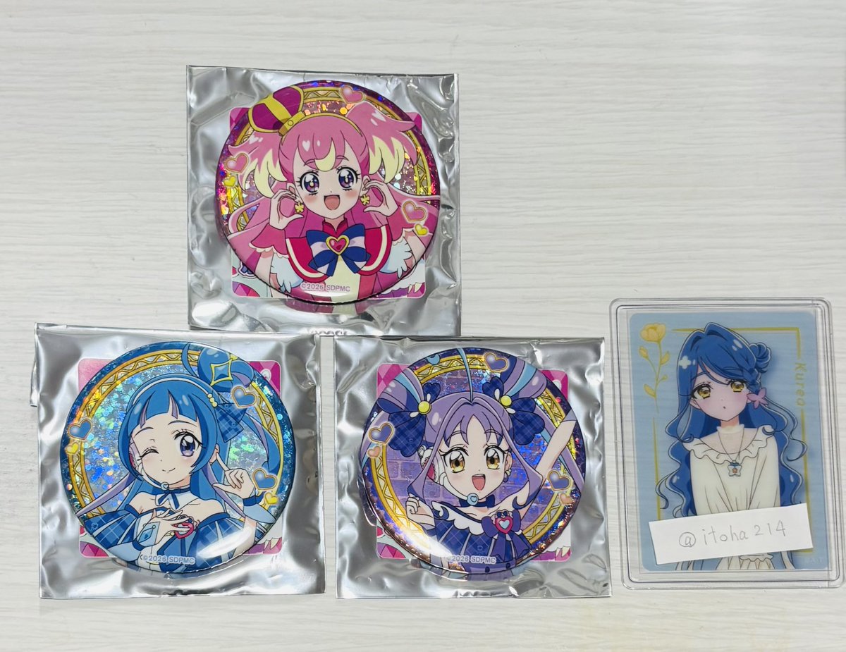 itoha214's tweet photo. 【交換】映画 名探��プリキュア！ たんプリ 
ホログラム缶バッジ

譲：ワンダフル、ウインク、キュンキュン
求：アイドル、キッス

郵送交換
気軽にお声がけください。 https://t.co/kePmfOjeE7