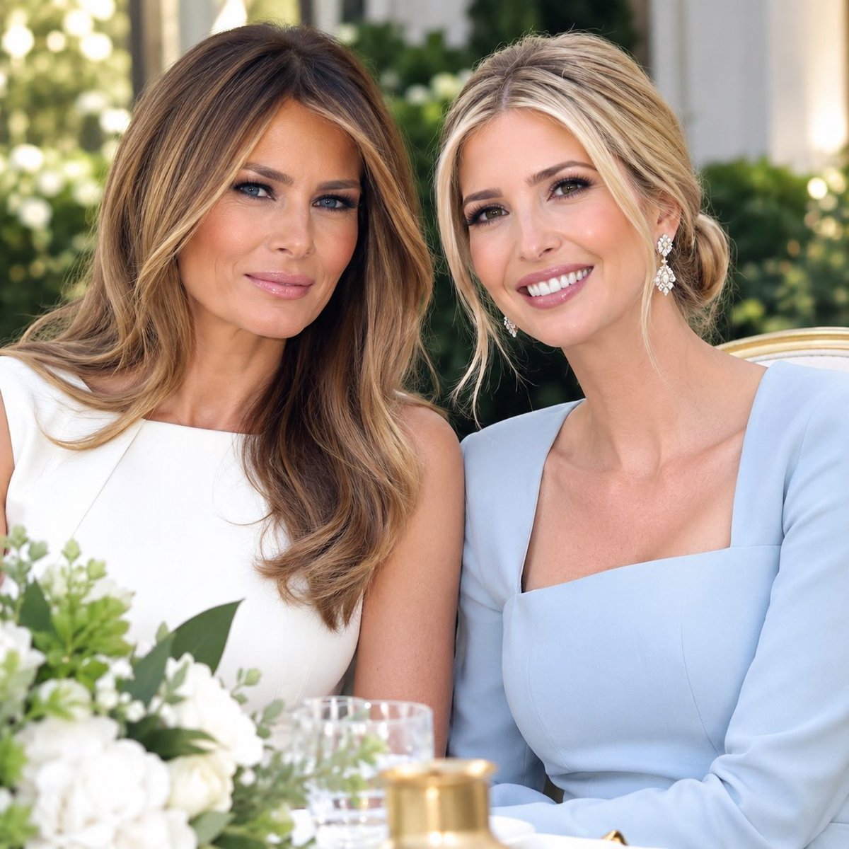Barron302's tweet photo. A beautiful moment of elegance, grace, and family. ✨❤️ Melania and Ivanka Trump together, sharing a special moment filled with warmth, style, and timeless sophistication. Two remarkable women, always shining with confidence and class. 🇺🇸✨ https://t.co/jHt2KYSDZt