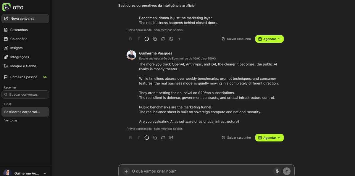 Ga_Vasques's tweet photo. Acabei de começar a testar o Otto @ottodoti e não sei como ficar sem agora kkk, melhor que meu agente. 

Entendeu cm pouca base meu perfil, minhas ideias. 

Muito top. Parabéns @condzxyz , top mesmo. Sucesso ai. https://t.co/0V4ma18FAi