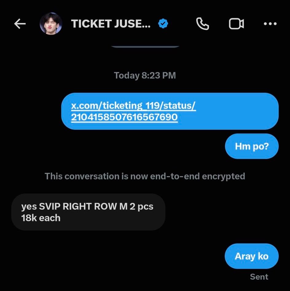 pjsaxi's tweet photo. hoy @ticketing_119 ang oa mo mag patong sa ticket ha. svip na 8k ginawa mong 18k?? over ka sa 10k?? nu yan pang down mo sa pag ibig??? tf https://t.co/tIc3W5pUAq