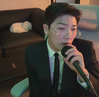 choikafe's tweet photo. just how used is monggeul with his dad's singing that he can just tune it out and sleep 🤣 https://t.co/hgSNQNvITN