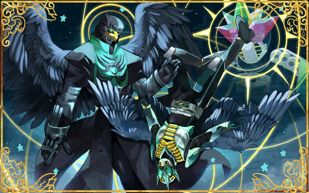 AtomicDarc's tweet photo. Summer triangle -

#kamenrider #kamenriderdeno https://t.co/u4yEOwu12v
