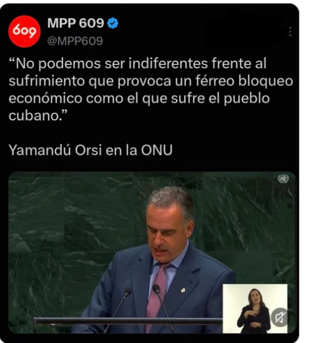grazianopascale's tweet photo. ¿En qué quedamos?
Orsi no habló de Cuba ni dejó de hablar de Cuba, sino todo lo contrario.
¿Está claro ahora? https://t.co/x2F5HWfO9X