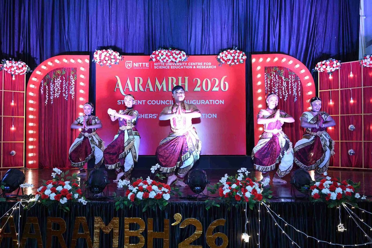 NUCSER_Official's tweet photo. AARAMBH 2026 – Student Council Inauguration and Fresher’s Day Celebration
#NUCSER #NitteUniversity #Aarambh2026 #studentcouncil #studentcouncilinauguration #fresherday #fresherdaycelebration #UndergraduateProgramme #PostgraduateProgrammes https://t.co/YwU6hlhuUy