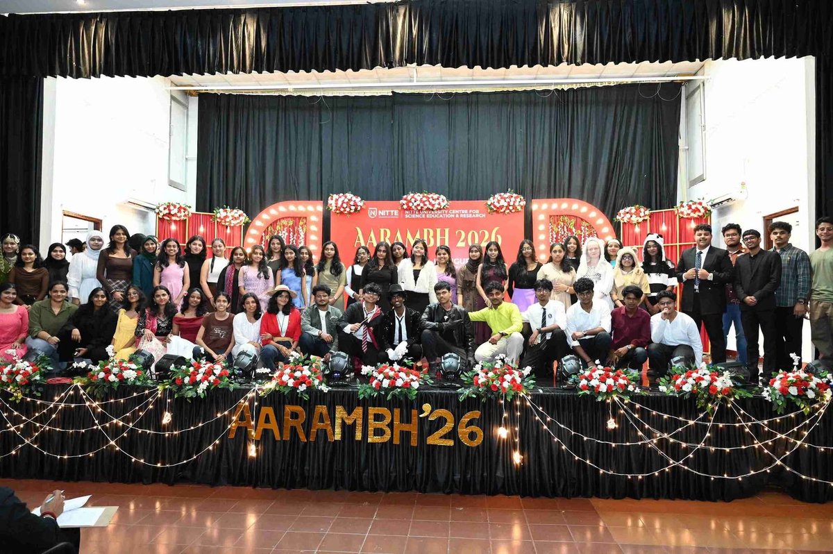 NUCSER_Official's tweet photo. AARAMBH 2026 – Student Council Inauguration and Fresher’s Day Celebration
#NUCSER #NitteUniversity #Aarambh2026 #studentcouncil #studentcouncilinauguration #fresherday #fresherdaycelebration #UndergraduateProgramme #PostgraduateProgrammes https://t.co/YwU6hlhuUy