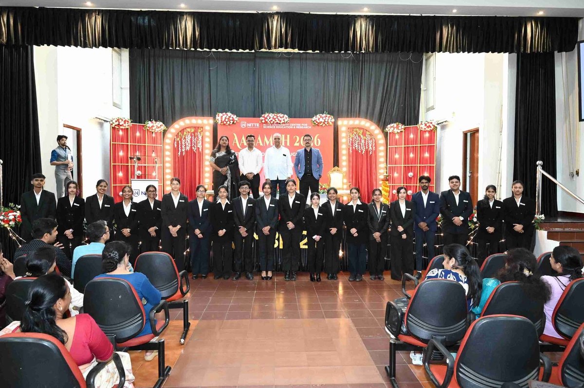 NUCSER_Official's tweet photo. AARAMBH 2026 – Student Council Inauguration and Fresher’s Day Celebration
#NUCSER #NitteUniversity #Aarambh2026 #studentcouncil #studentcouncilinauguration #fresherday #fresherdaycelebration #UndergraduateProgramme #PostgraduateProgrammes https://t.co/YwU6hlhuUy