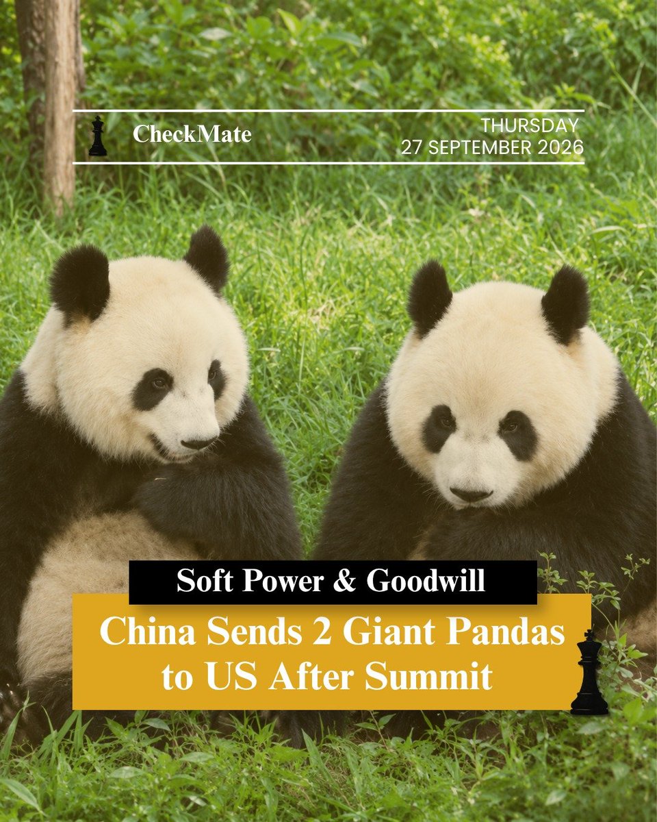 CheckMate1_'s tweet photo. Diplomacy in black and white 🐼🇨🇳🇺🇸Following the Washington diplomatic summit between President Xi Jinping and US leadership, China has dispatched.
#CheckMateMedia #PandaDiplomacy #USChinaTiers #Geopolitics #ZooAtlanta #GlobalNews #InternationalRelations #XiJinping #SoftPower https://t.co/NRbFRTaMga