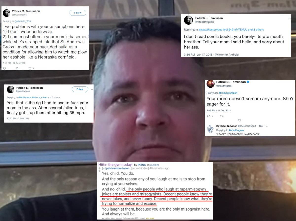 aletheiajo's tweet photo. @thecriticalnerd This Pat loser abandoned his kid with zero child support and thinks rape is funny. https://t.co/rIznlp8hQ5
