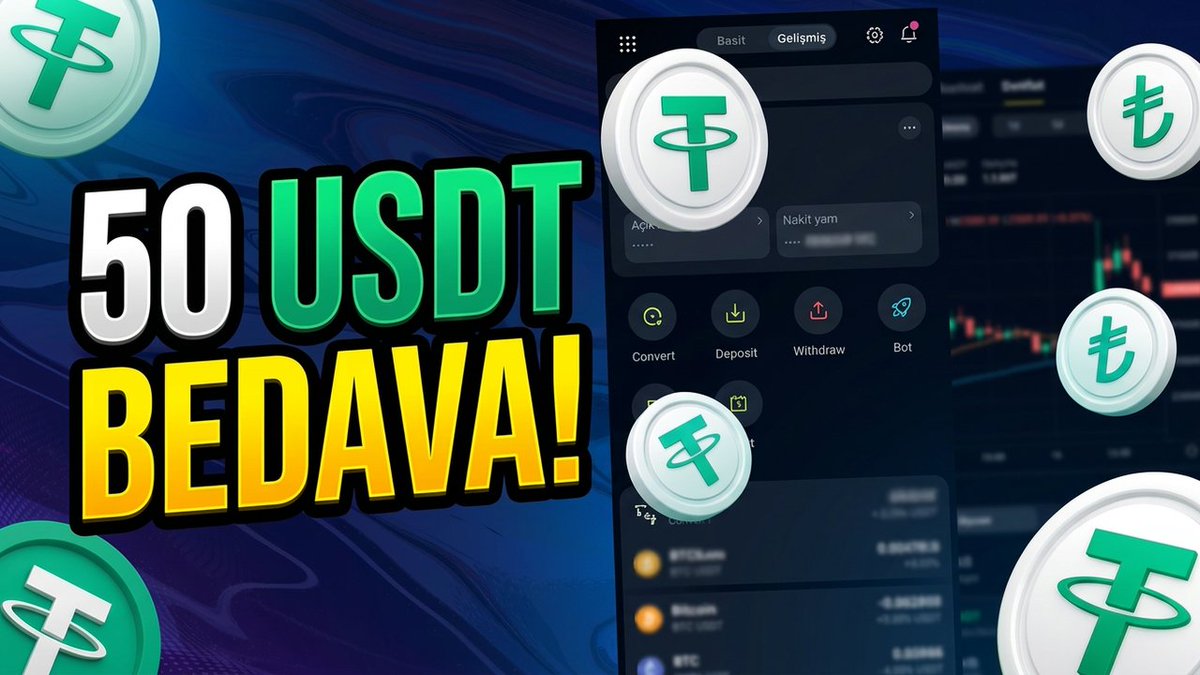 kriptonzen's tweet photo. 💸 OKX TR'ye yeni üye olana 50 USDT!

✅ 1.000 TRY yatır → 5 USDT
✅ 50K TRY Dönüştür → 10 USDT
✅ 150K TRY → 15 USDT
✅ 250K TRY → 20 USDT

🎟  Rehber: [https://t.co/u5uymWw9XC]

#OKXTR #Kripto #USDT https://t.co/st7vw96dPQ