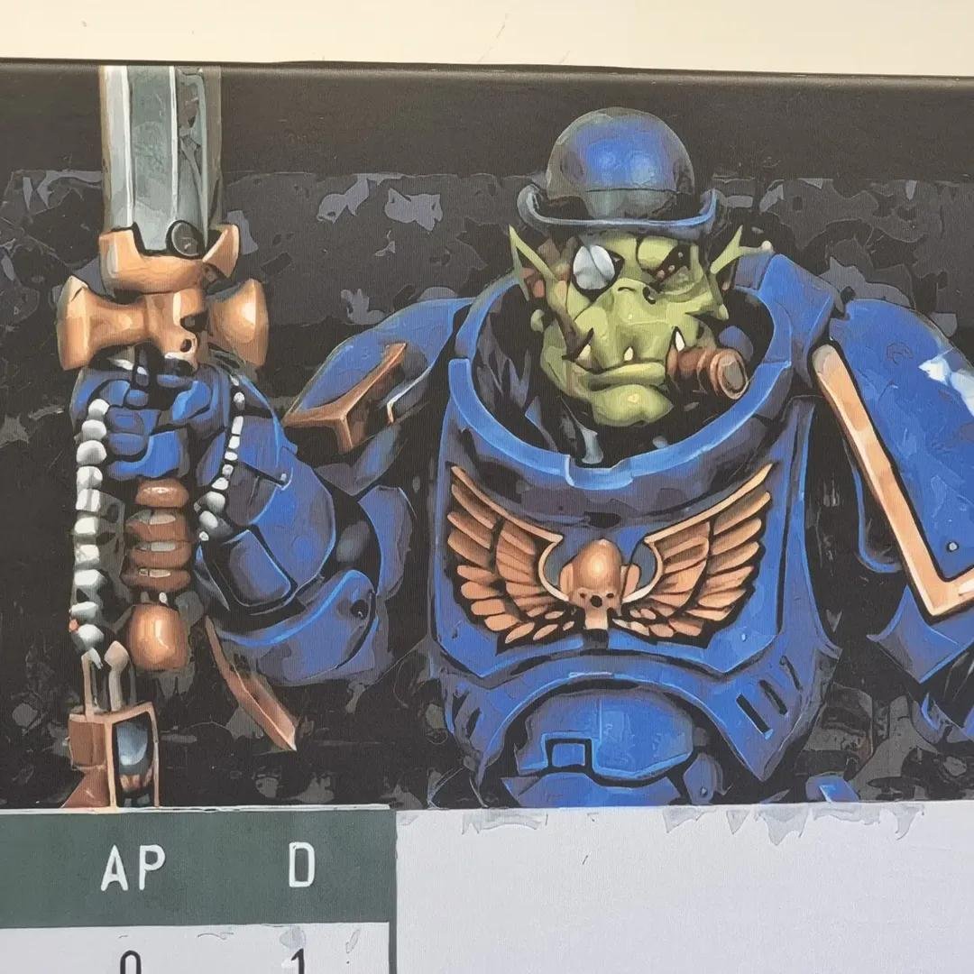 ChrisFrosin's tweet photo. The #UKTC making poor decisions yet again at the LGT this weekend.
Ai Ork Primaris Lieutenant this time! /sigh!

Why do huge companies with huge turnover never want to use artists?!?!?!

#WarhammerCommunity https://t.co/UfJ38qkcRy