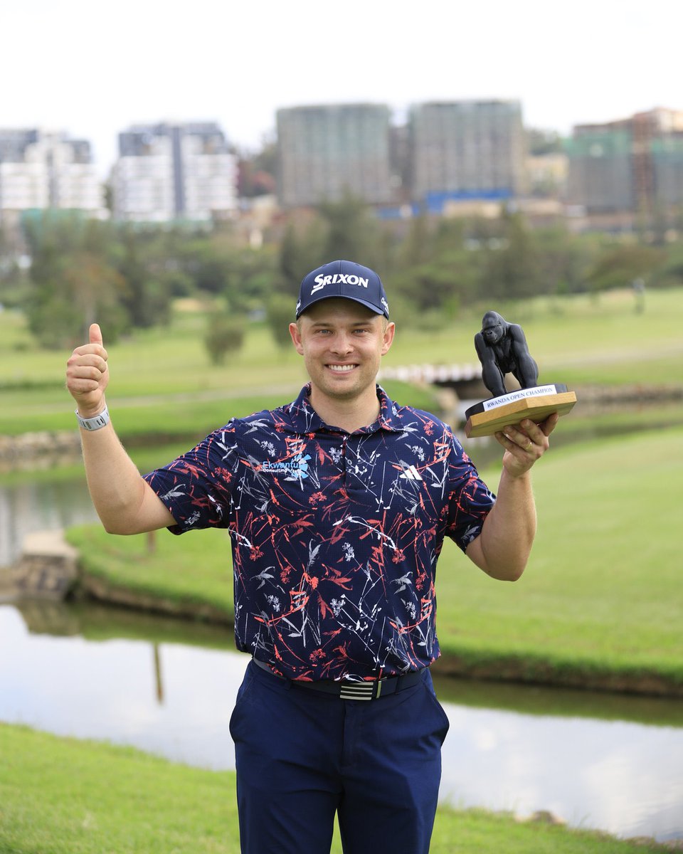 RwandaOpen2026's tweet photo. First win on the Sunshine Tour. โ
๐
Congratulations to Kyle de Beer on claiming a win at the 2026 Rwanda Openโณ๏ธ
#RwandaOpen2026 ๐๐ผ
#VisitRwanda
#RwandaGolfers https://t.co/v6B3z39ro7