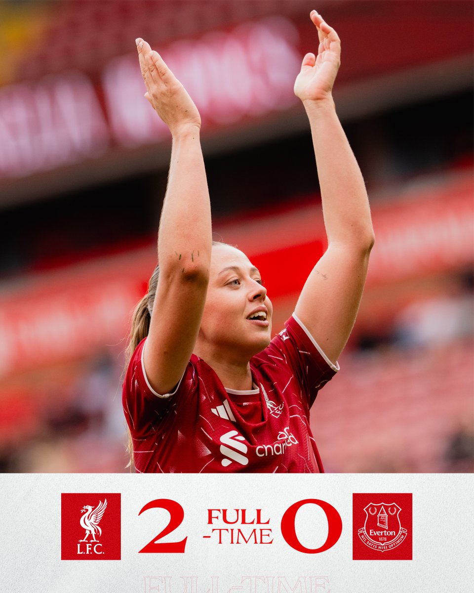 LiverpoolFCW's tweet photo. Victory in the Merseyside derby at Anfield ❤️
 
UP THE REDS 🤩 https://t.co/QL8bpbw8fy