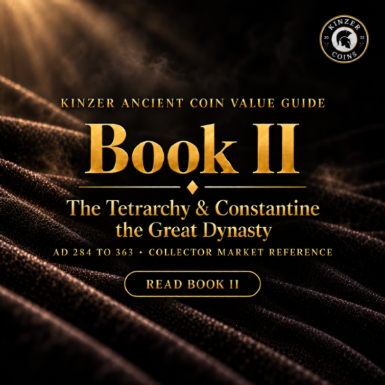 KinzerCoins's tweet photo. Book II is here.

The Tetrarchy and the Constantine the Great dynasty, AD 284 to 363, now in the Kinzer Ancient Coin Value Guide.

https://t.co/wr6GUAE8AX

#AncientCoins #RomanEmpire https://t.co/jPcjnrV6TA