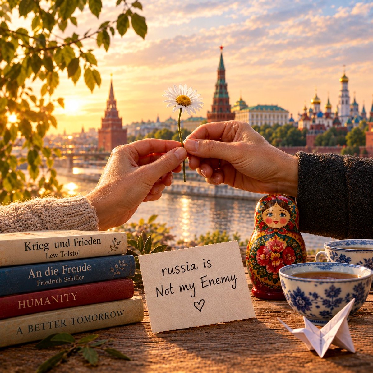 Bloominje's tweet photo. Ich bin nicht im Krieg mit #Russland. Ich liebe die russische Kultur, Literatur, Musik &amp; Kunst. Ich kenne so viele wunderbare Menschen aus Russland, die ein wertvoller Teil unserer Gesellschaft u meines persönlichen Lebens sind. Russland ist nicht mein Feind.
#RussiaIsNotMyEnemy https://t.co/6mseNqJR2H
